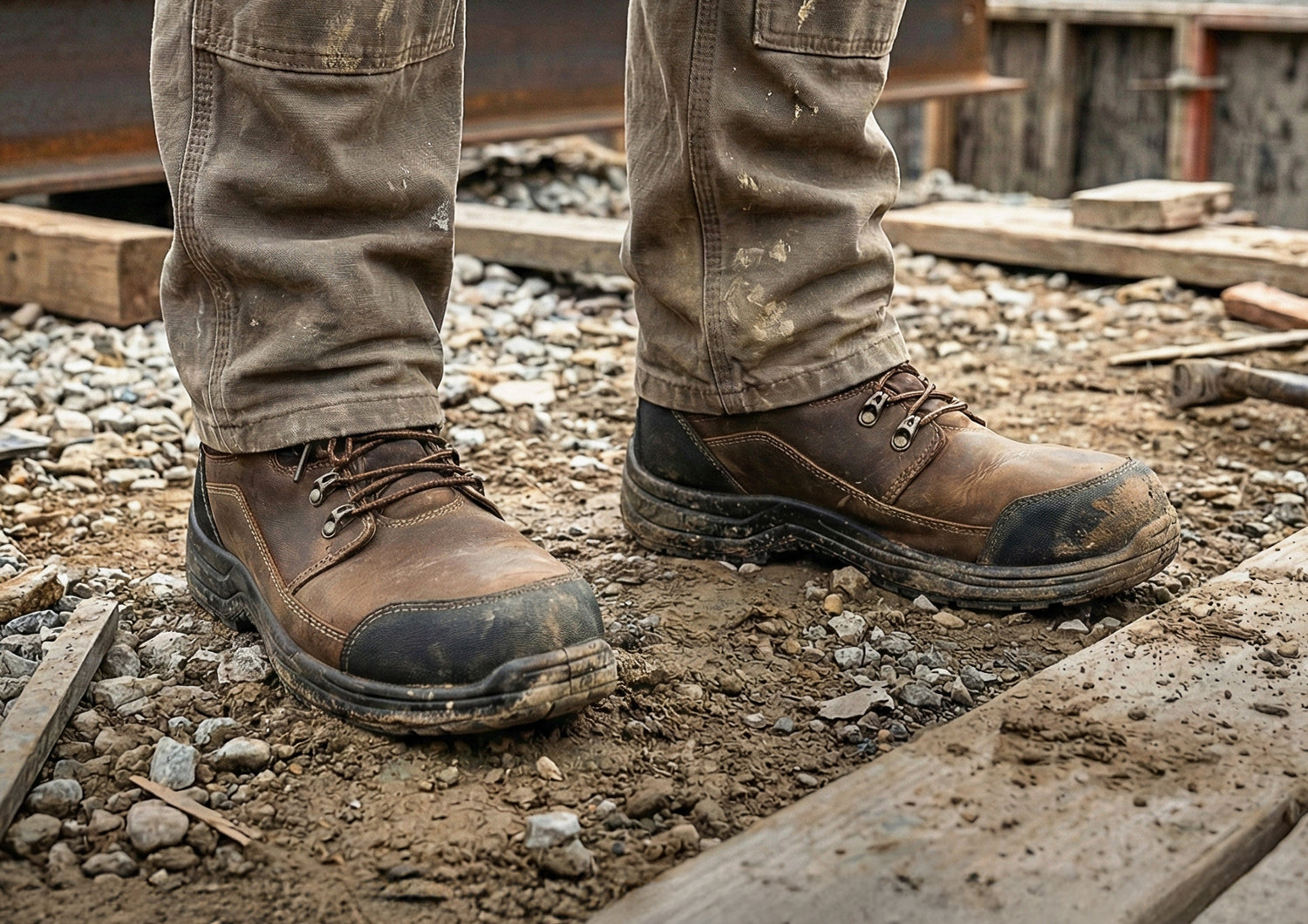Graphite Hands-Free Work Boots - Brown