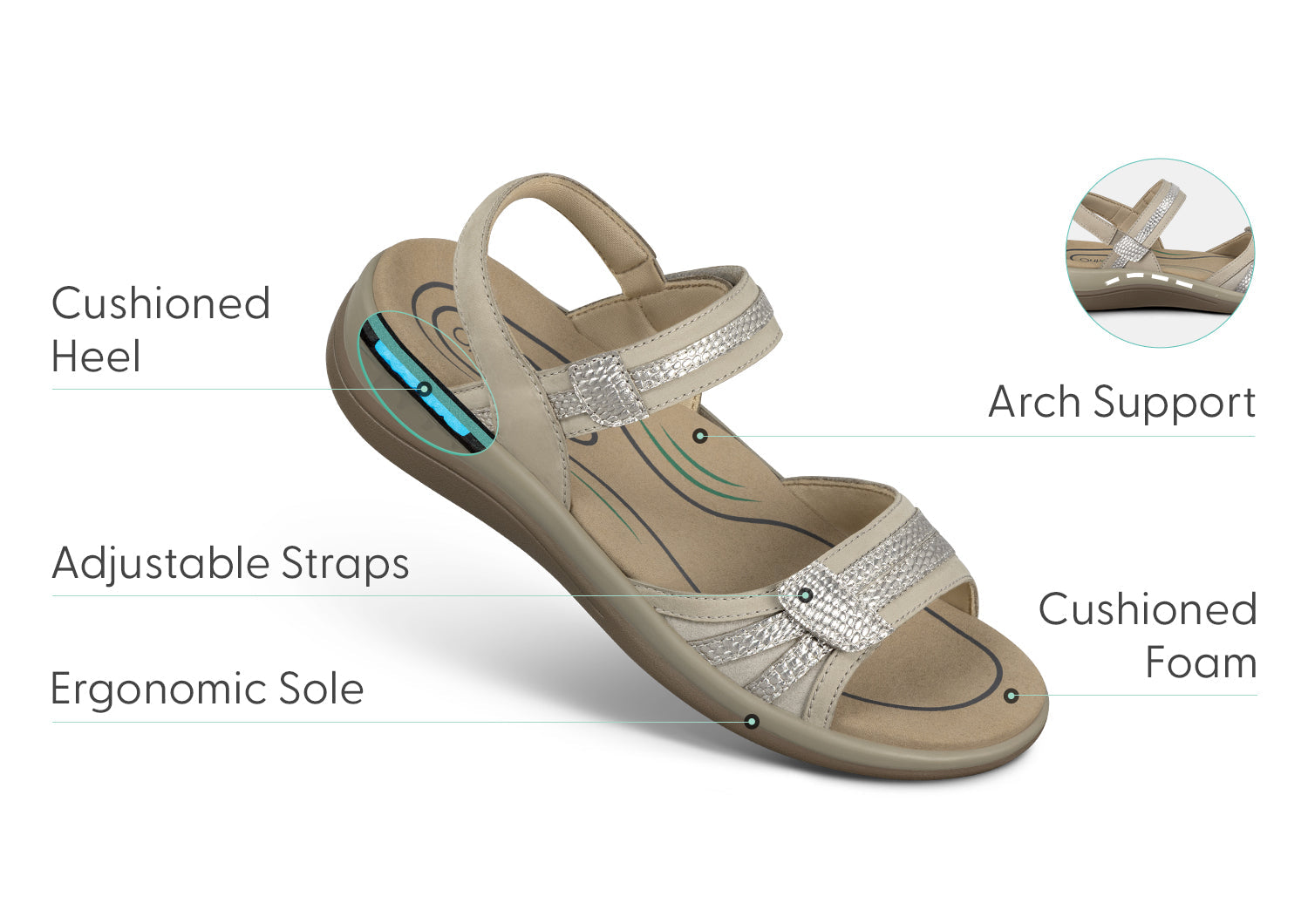 Paloma - Taupe Metallic